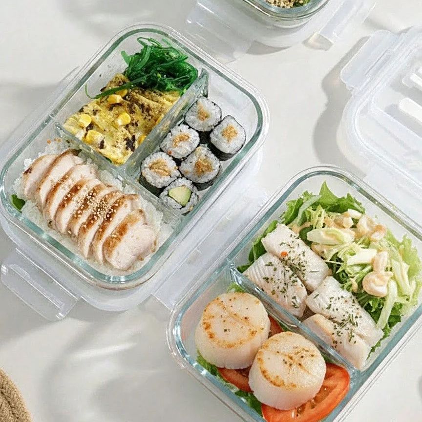 Meal Prep Containers Xl - Glass Food Storage Container With Lid,
