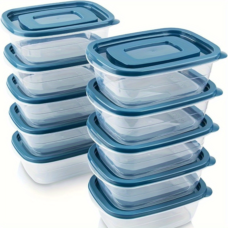 Meal Prep Containers Xl - A Set of 6 Transparent Stackable