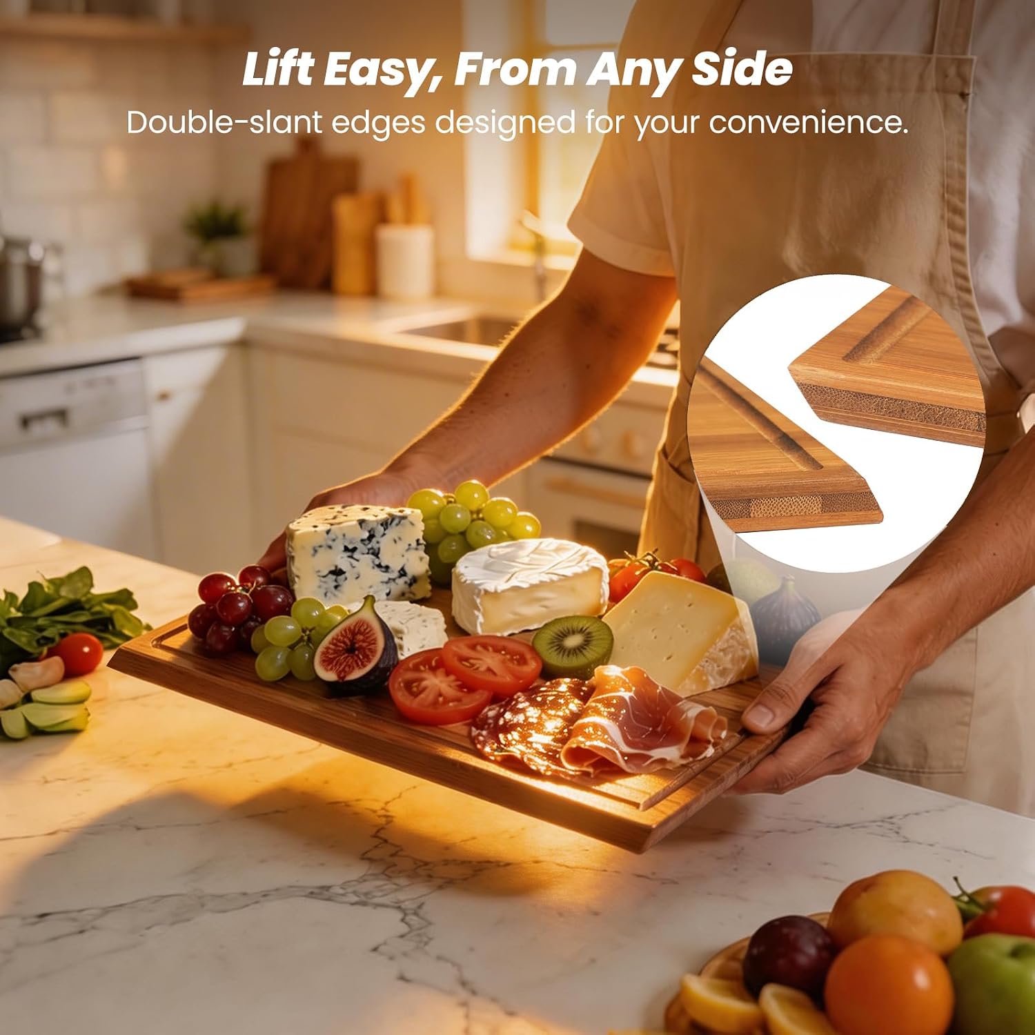 Bamboo Cutting Board Set With  - огляд і ціна Meal Prep For Cutting