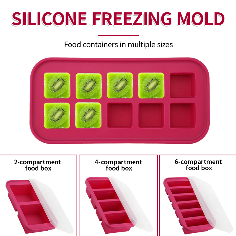 2 Or 3-Piece Silicone Freezer  - огляд і ціна Meal Prep Chia Pudding