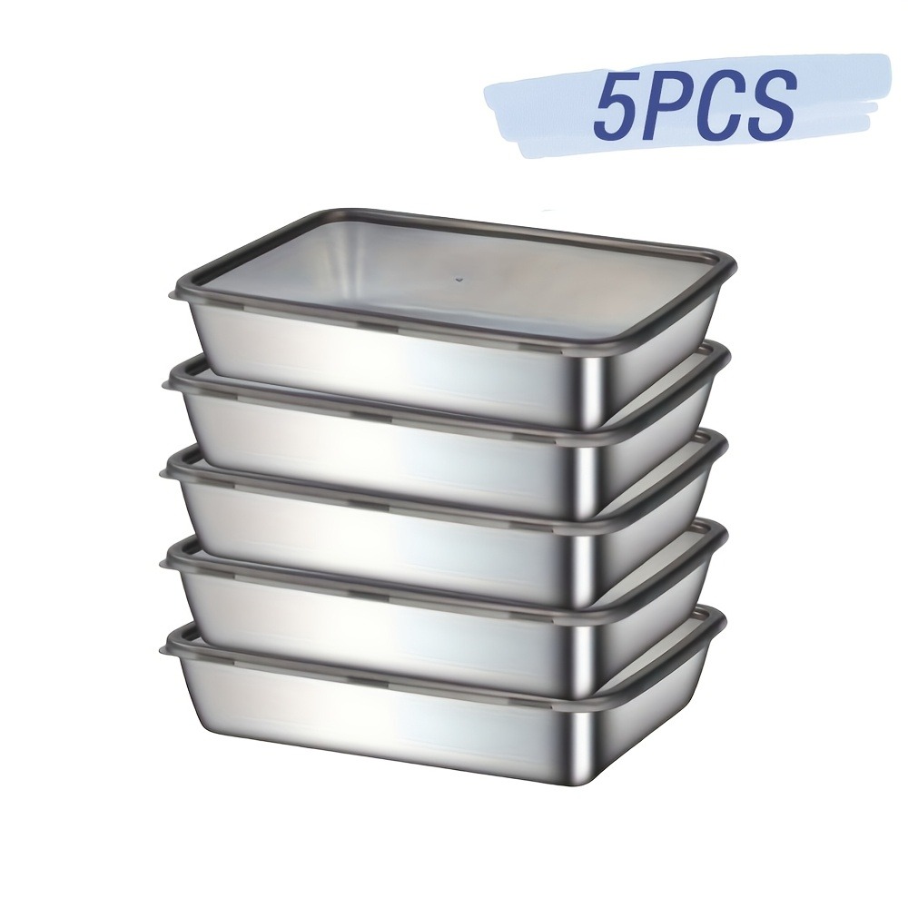 5-Piece Stainless Steel Food S - огляд і ціна Meal Prep Containers Xl