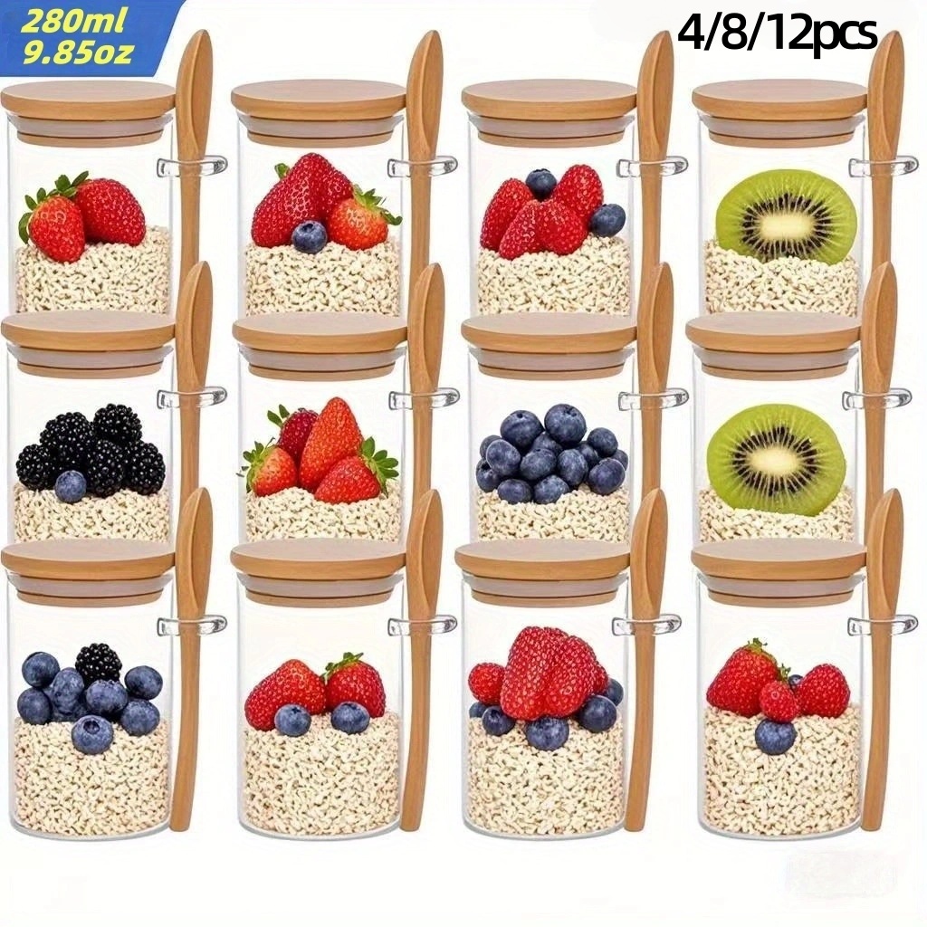 4/8/12Pcs, Oatmeal Breakfast C - огляд і ціна Meal Prep Chia Pudding