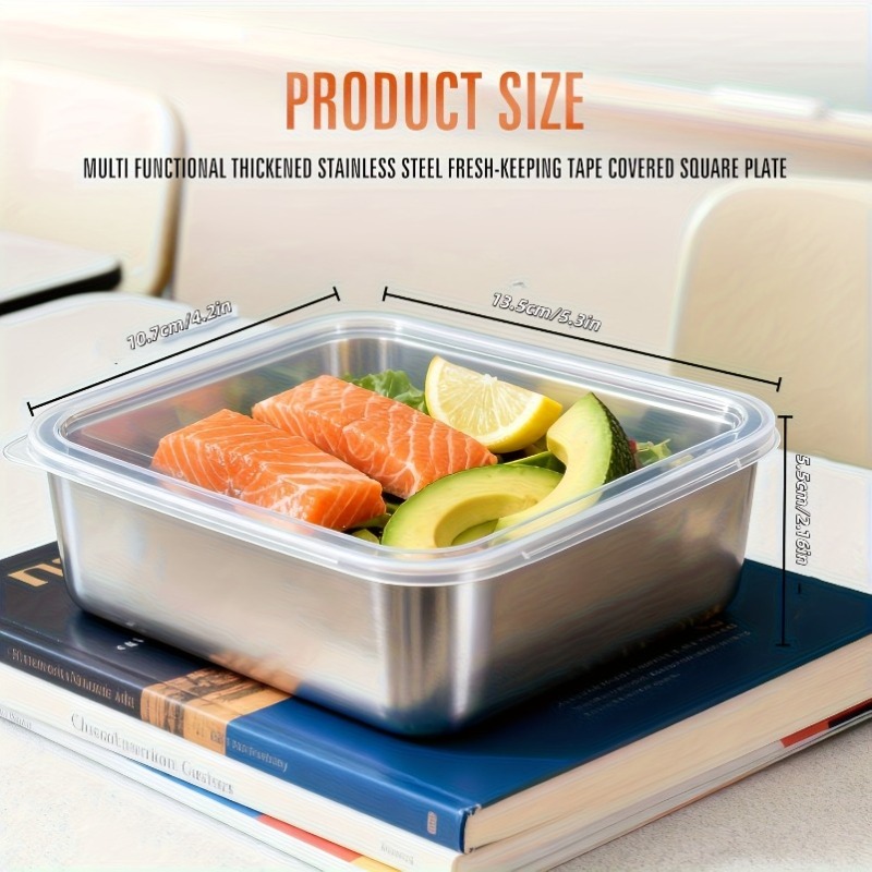 5pcs Stainless Steel Food Cont - огляд і ціна Meal Prep Containers Xl