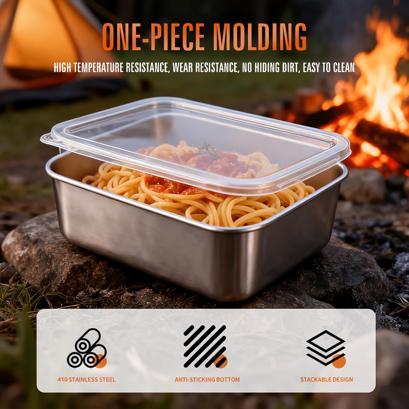 5pcs Stainless Steel Food Cont - огляд і ціна Meal Prep Containers Xl