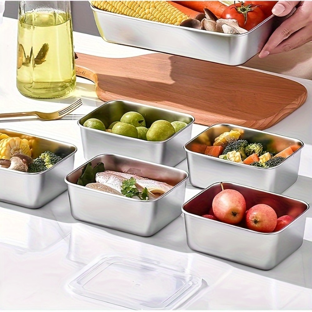 5pc Stainless Steel Food Stora - огляд і ціна Meal Prep Containers Xl