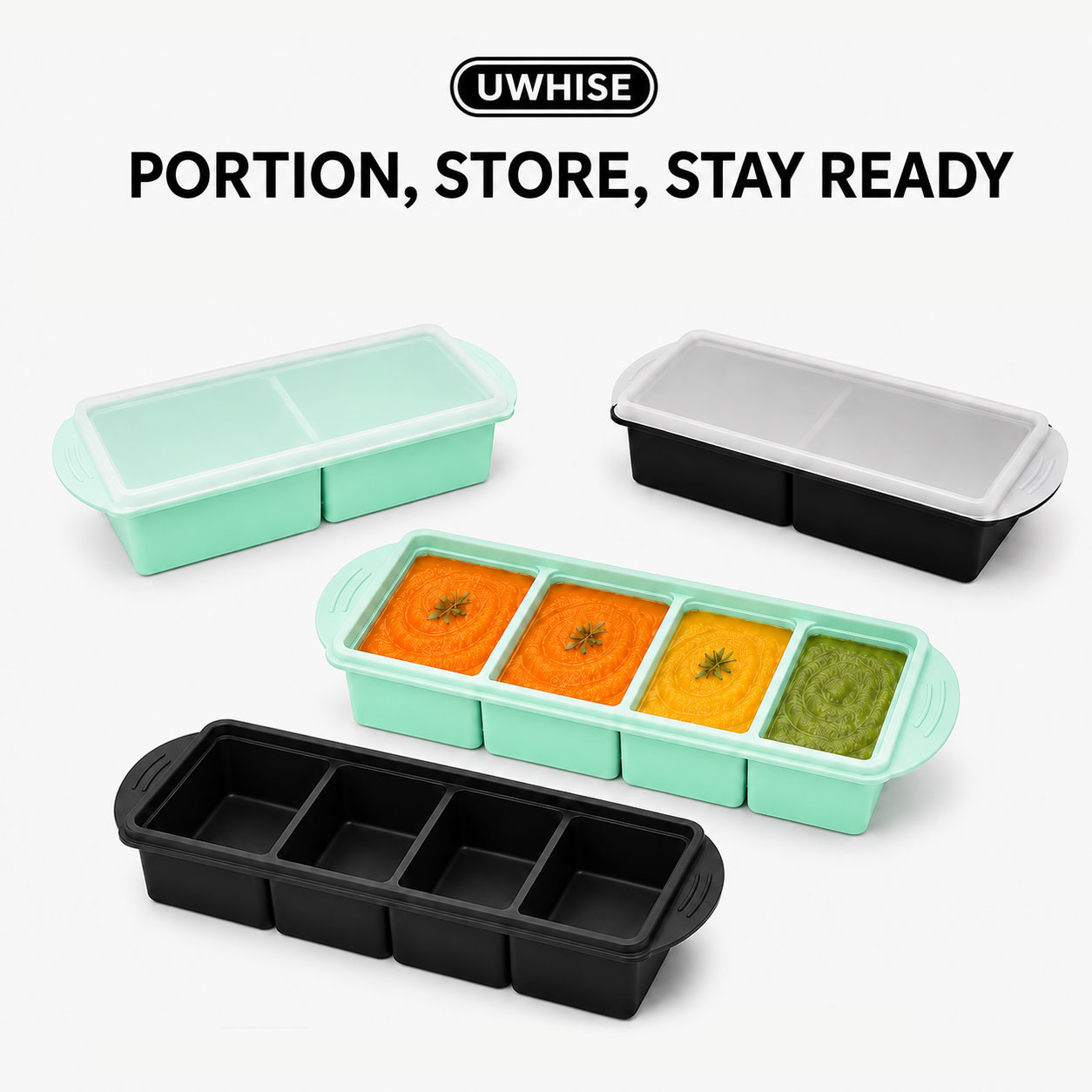 Uwhise Silicone Soup Freezer T - огляд і ціна Meal Prep Chia Pudding
