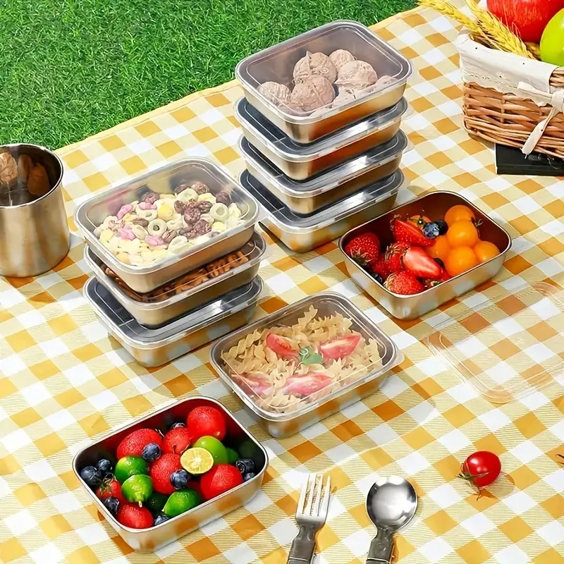 5-Piece Stainless Steel Food S - огляд і ціна Meal Prep Containers Xl