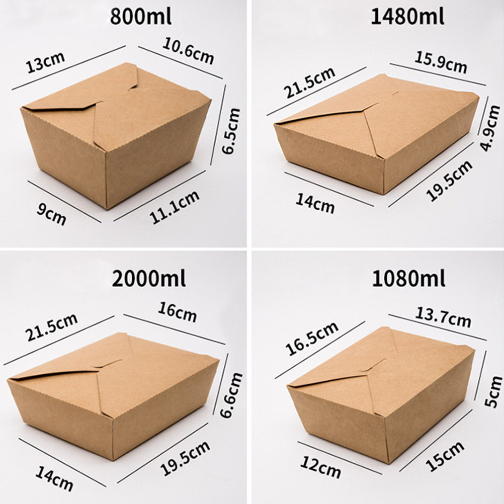 20Pcs Kraft Paper Lunch Box Di - огляд і ціна Meal Prep Day