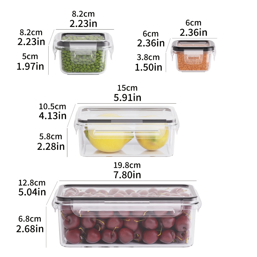 8-PC BPA-Free Airtight Food Co - огляд і ціна Meal Prep Containers Xl