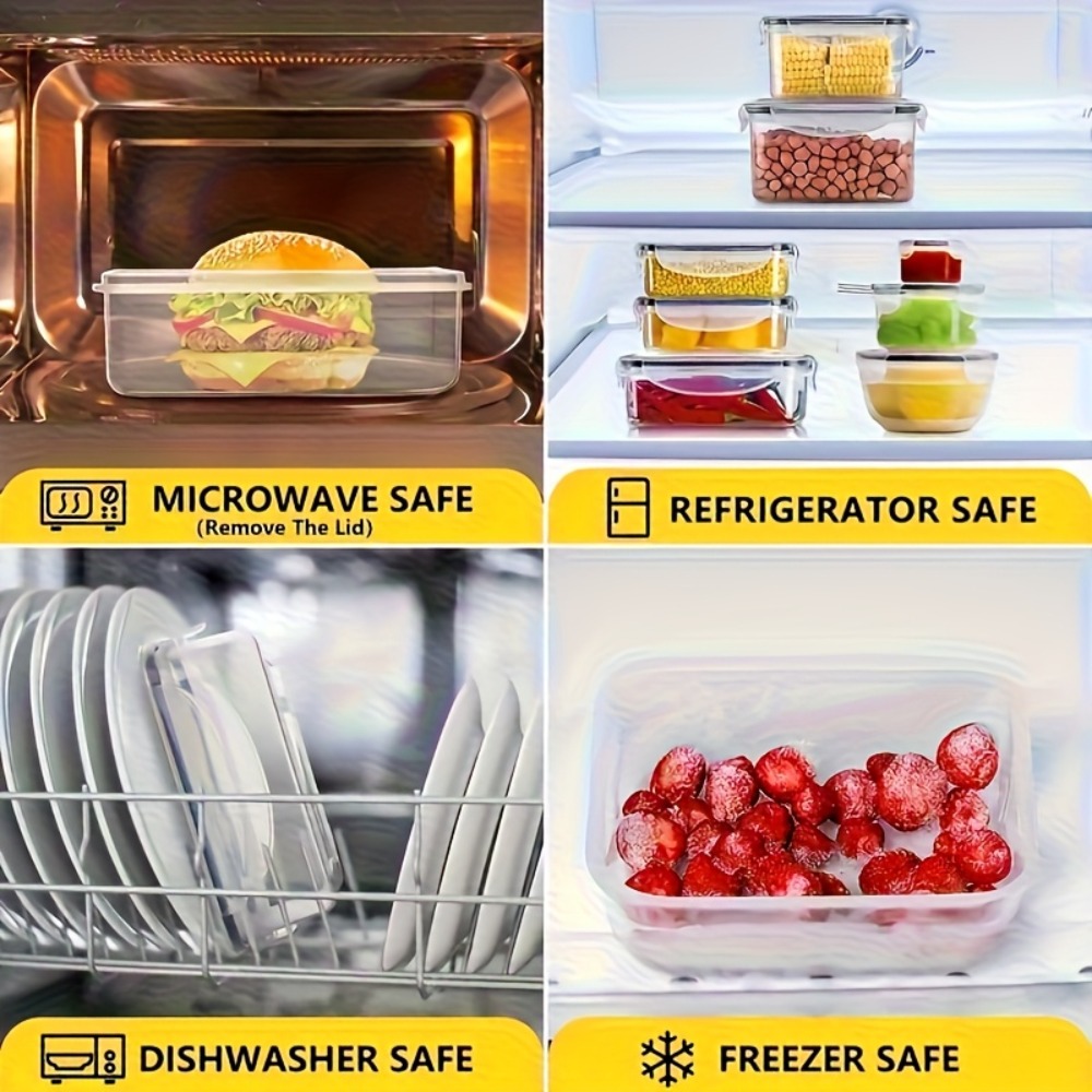 8-PC BPA-Free Airtight Food Co - огляд і ціна Meal Prep Containers Xl