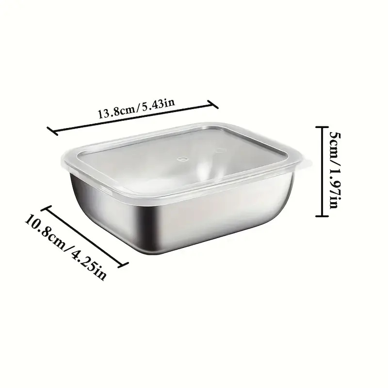 5pcs Stainless Steel Food Stor - огляд і ціна Meal Prep Containers Xl