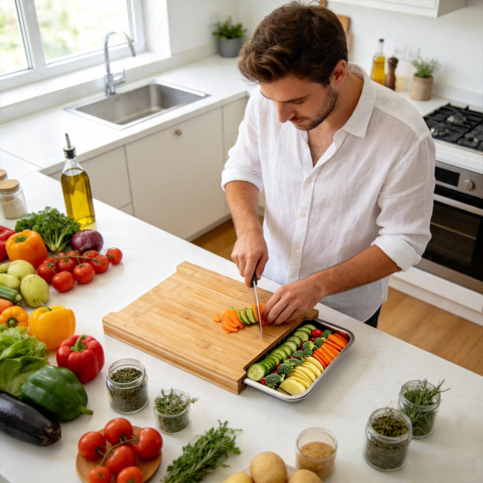 Wood Cutting Boards For Kitche - огляд і ціна Meal Prep For Cutting