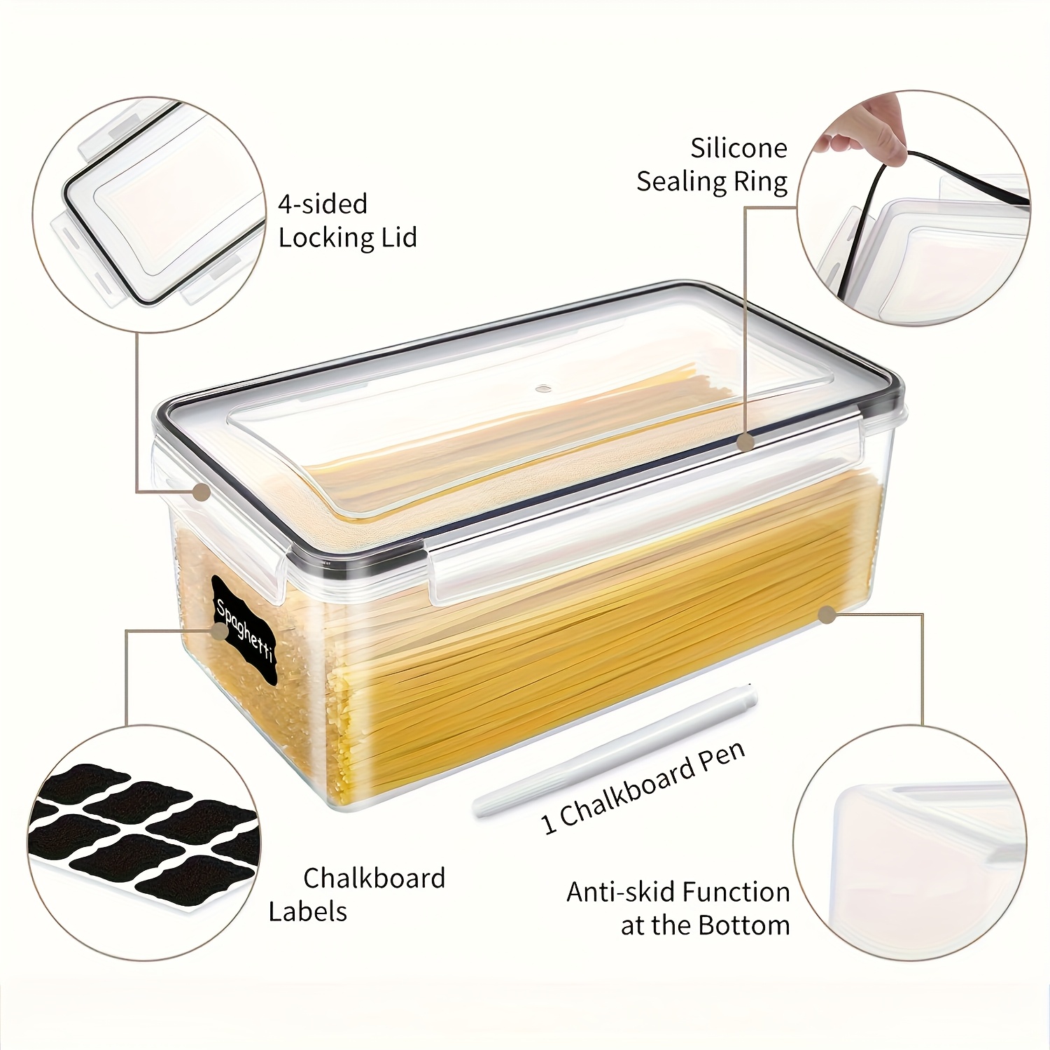 1/2/3/Sets Airtight Food Stora - огляд і ціна Meal Prep Containers Xl