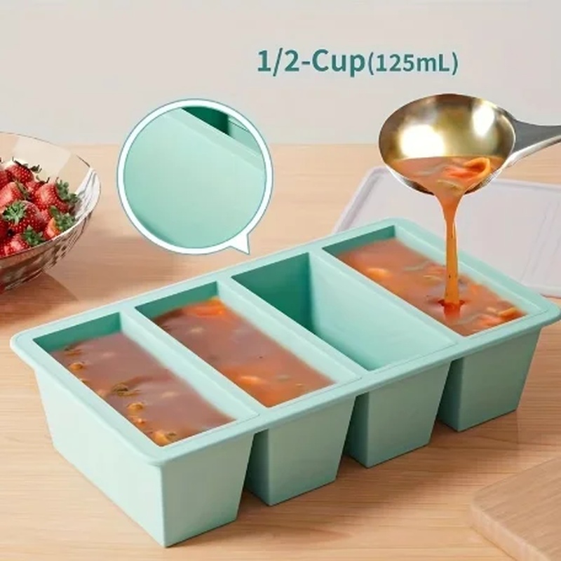Stackable Silicone Freezer Tra - огляд і ціна Meal Prep Chia Pudding