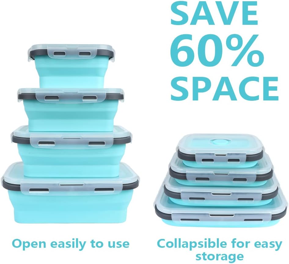 4PS Collapsible Food Storage C - огляд і ціна Meal Prep Chia Pudding