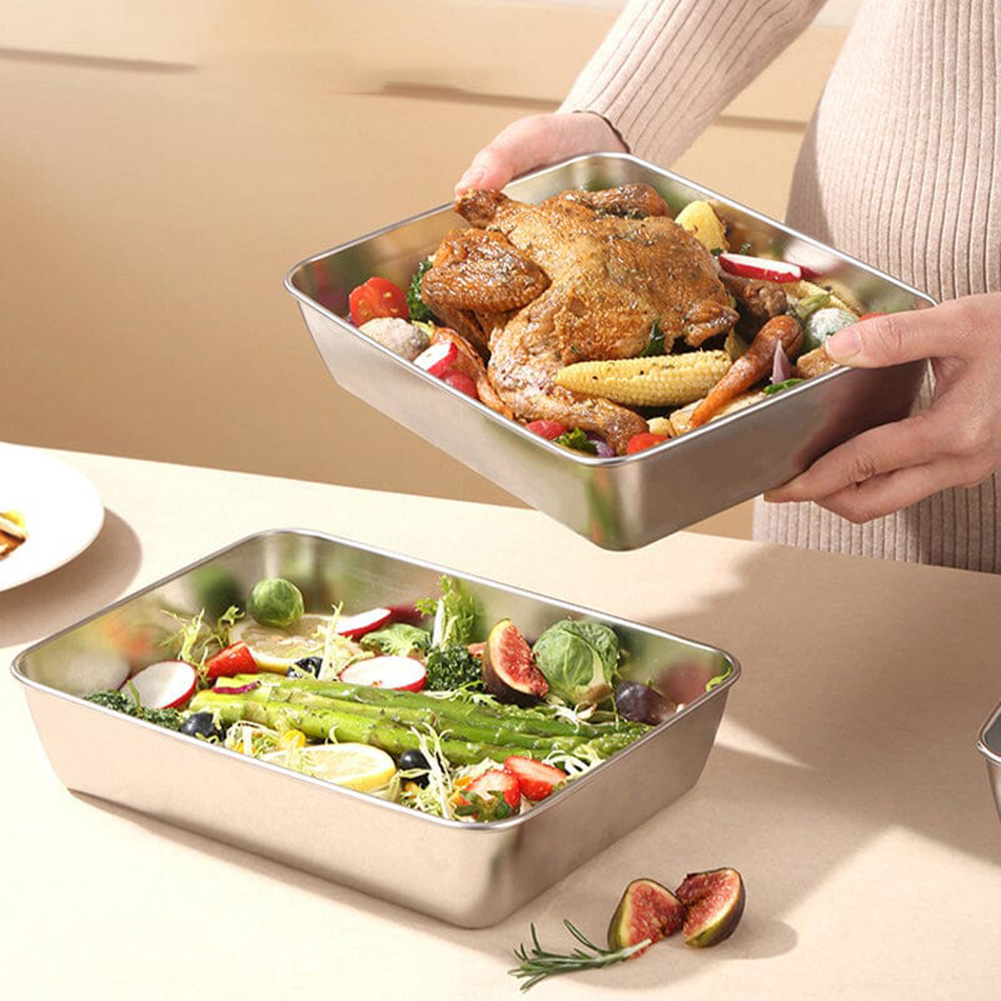 Stainless Steel Square Plate T - огляд і ціна Meal Prep Containers Xl