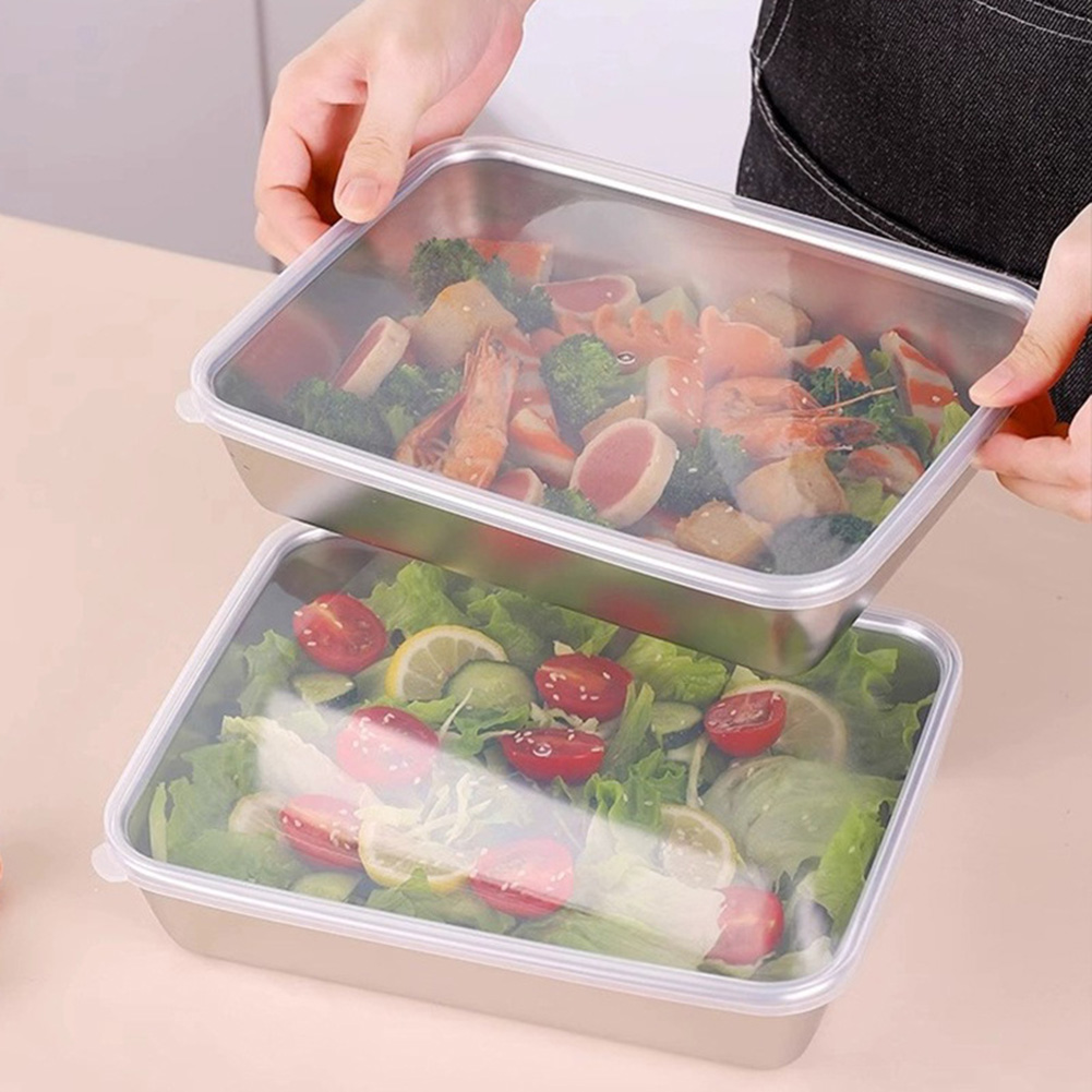 Stainless Steel Square Plate T - огляд і ціна Meal Prep Containers Xl