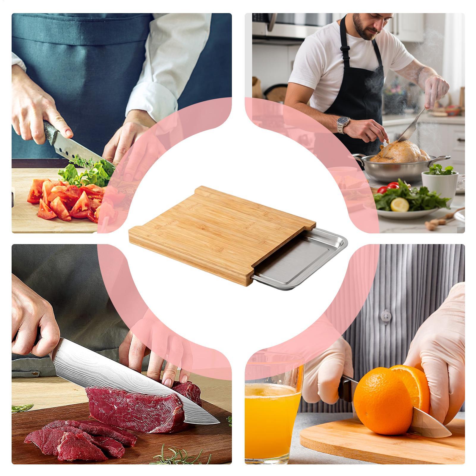 Wooden Cutting Board Non-Slip  - огляд і ціна Meal Prep For Cutting