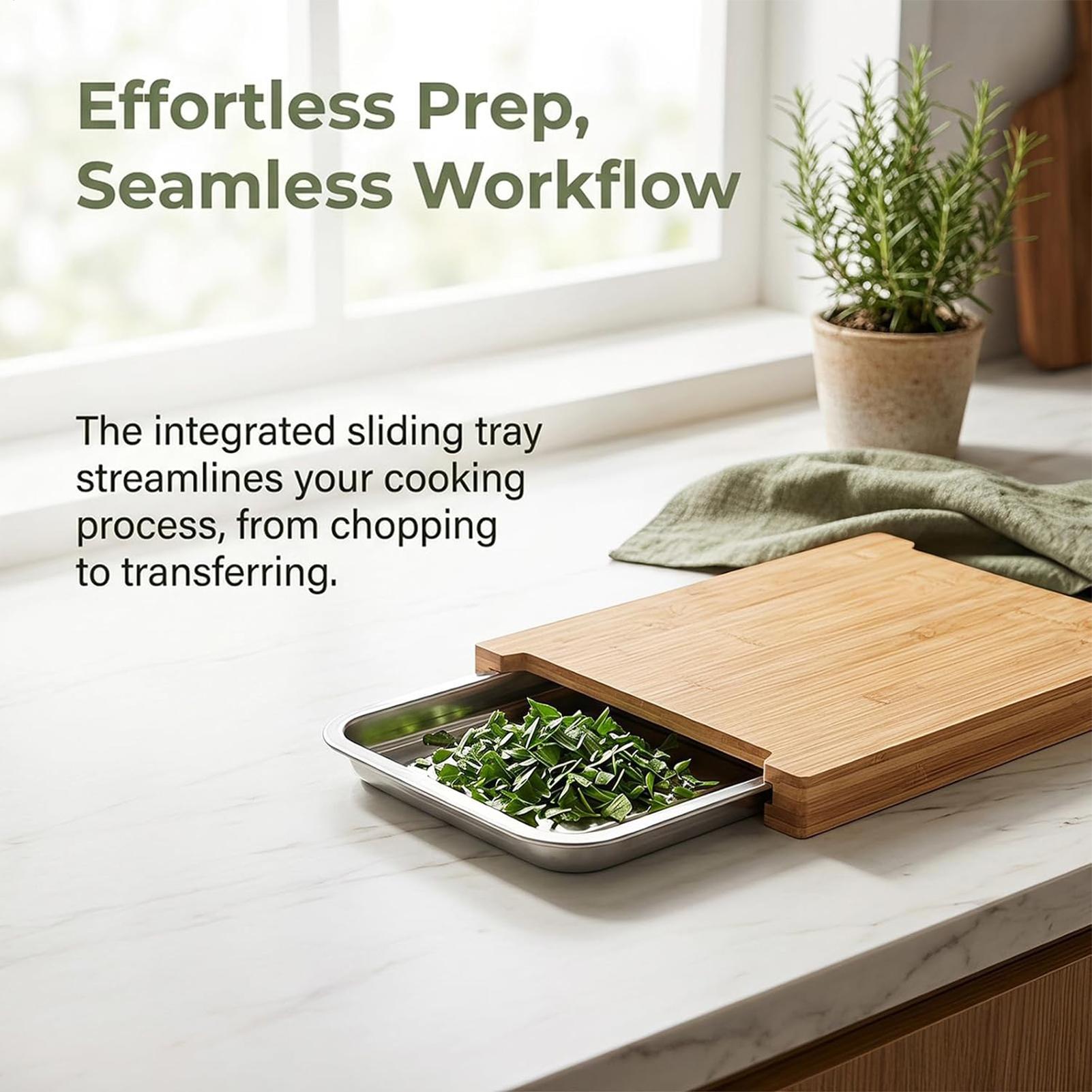 Wooden Cutting Board Non-Slip  - огляд і ціна Meal Prep For Cutting