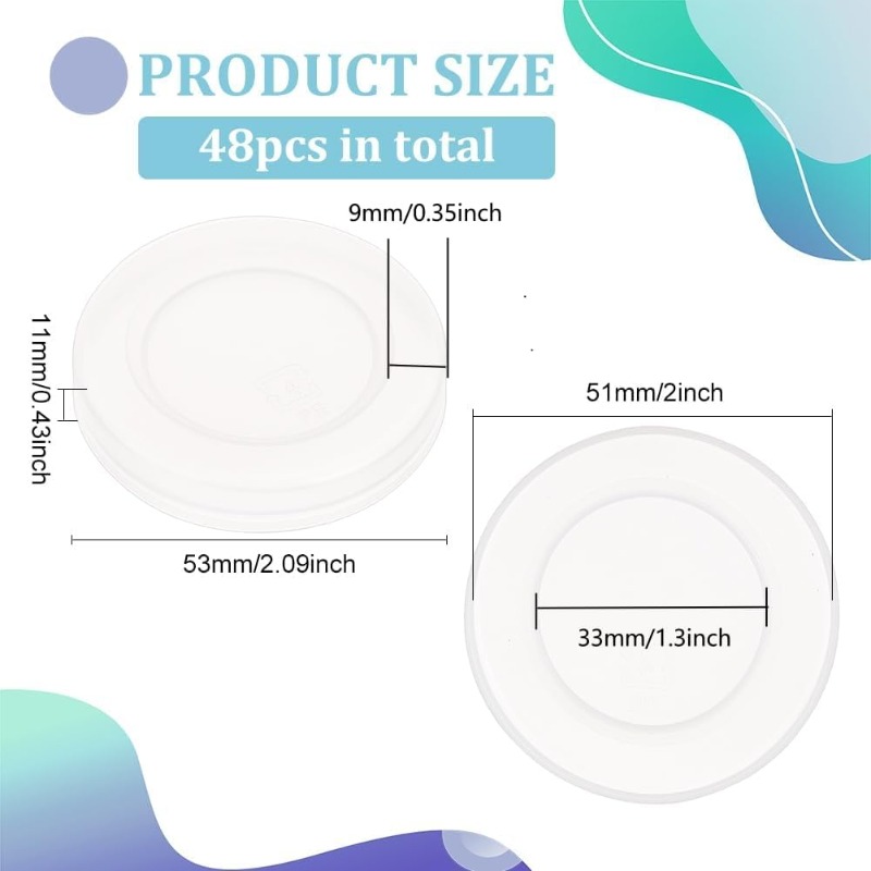 48 Pcs 2inch Yogurt Jar Lids C - огляд і ціна Meal Prep Yogurt