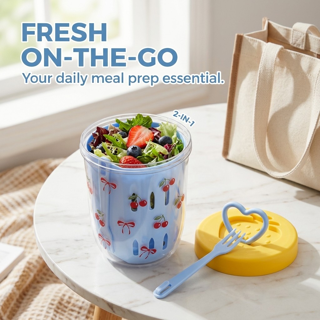 Plastic Salad Container with L - огляд і ціна Meal Prep Yogurt