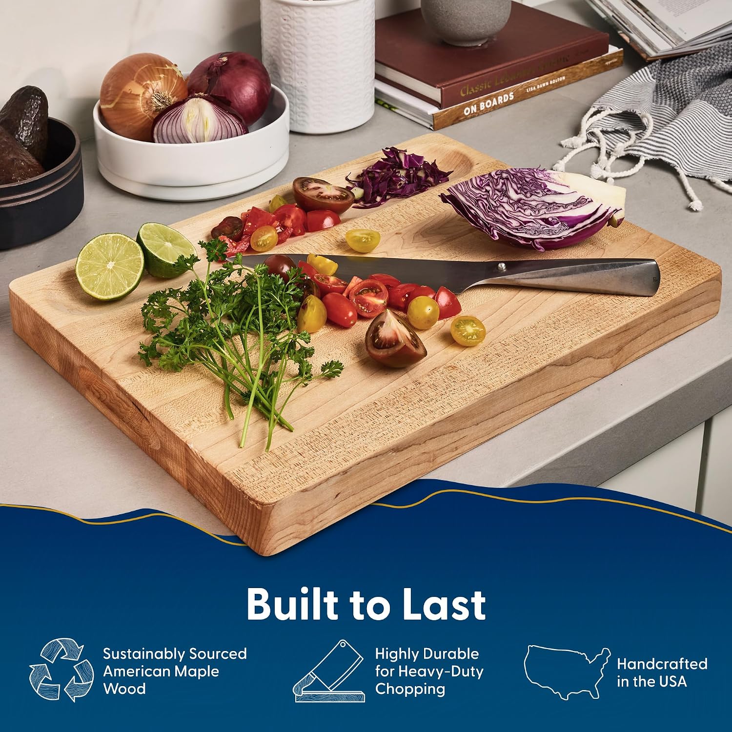 Hard Maple Wood Cutting Board, - огляд і ціна Meal Prep For Cutting