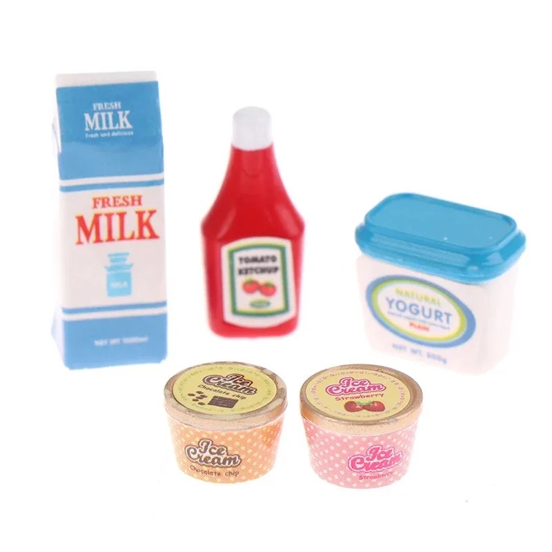 5Pcs/Set 1:12 Dollhouse Tomato - огляд і ціна Meal Prep Yogurt